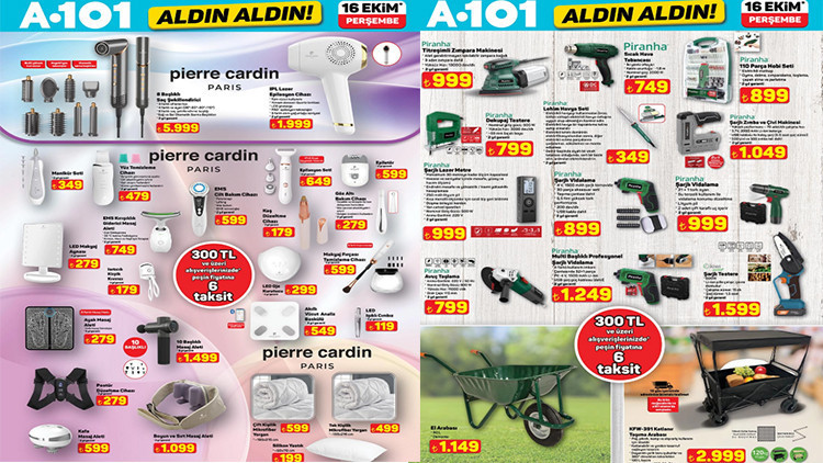 A101 ALDIN ALDIN KATALOĞU 16 EKİM 2025 || A101 aktüel afişi ile bu hafta neler var? A101 bülteni ile dijital bateri seti, oyuncu masası, elektrikli moped ve epilasyon cihazı geliyor