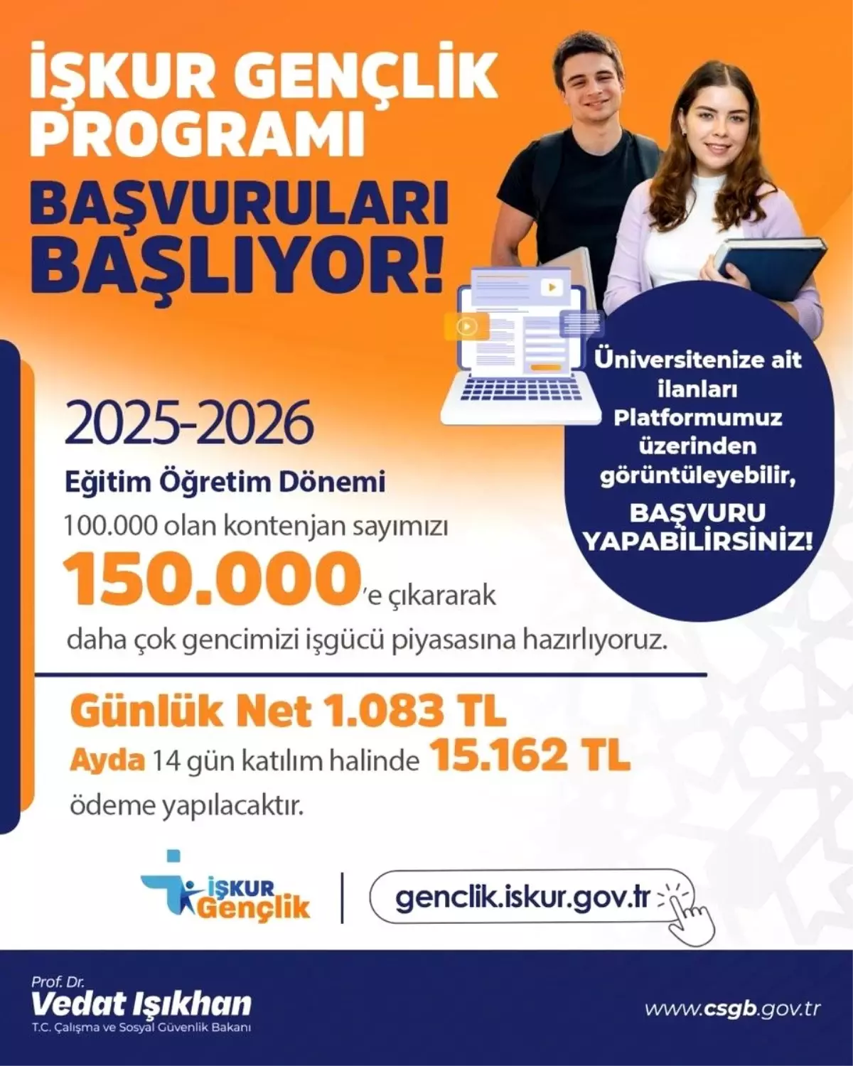 İŞKUR Gençlik Programı Başvuruları Başladı