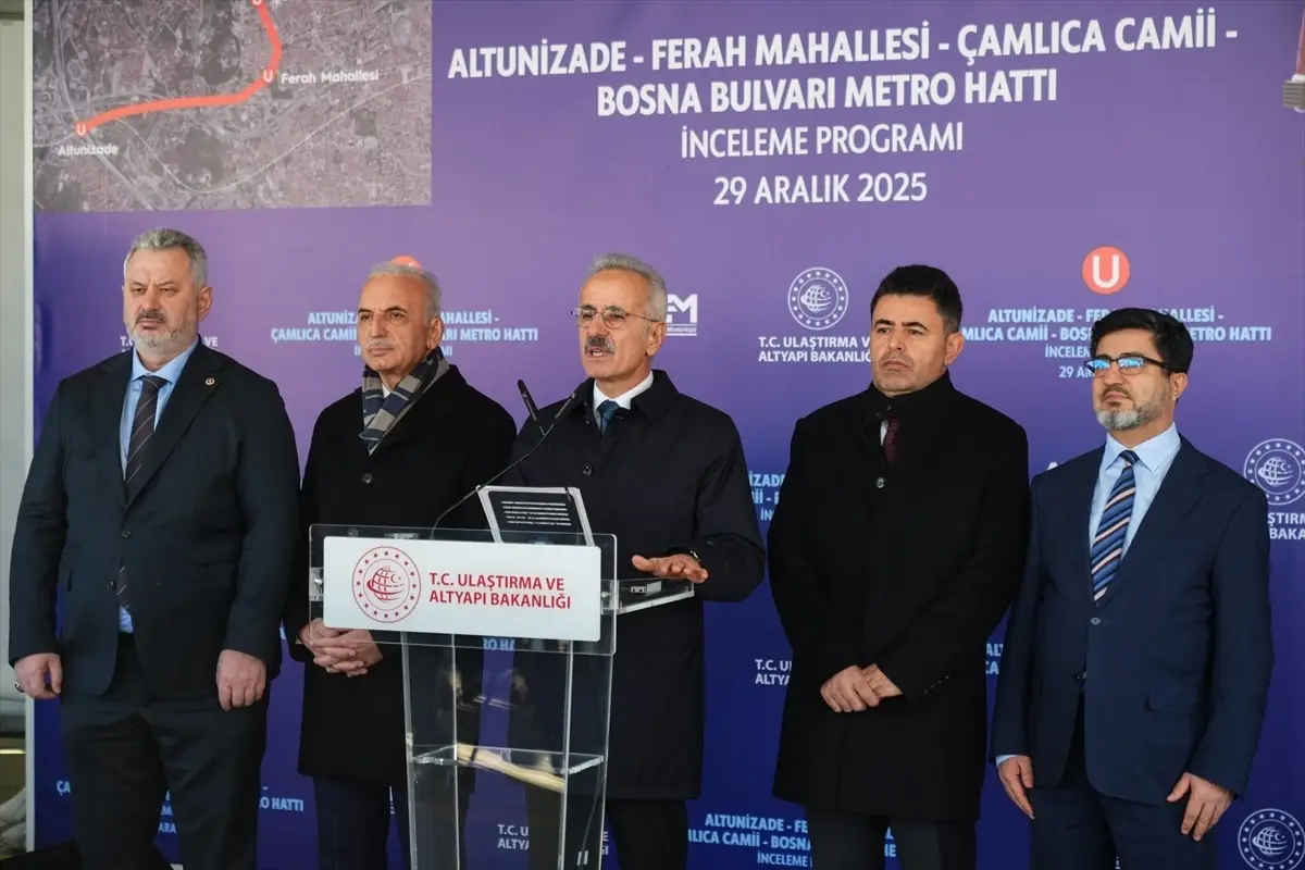 Bakan Uraloğlu, Altunizade-Ferah Mahallesi-Çamlıca Camii-Bosna Bulvarı Metro Hattı’nda incelemede bulundu Açıklaması