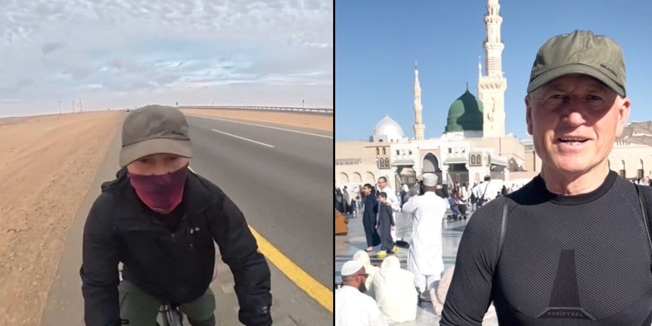 Bisikletle 3 bin 450 km gidip Medine’ye vardı: 68 yaşında rekor yolculuk