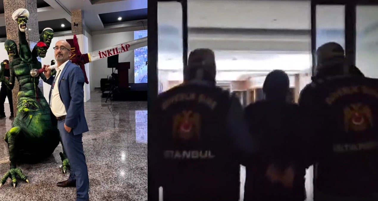 Yaptıkları heykel sonrası tutuklandılar